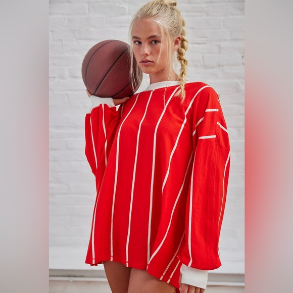 Free People Home Game Stripe Layer Top - Picture 2 of 4